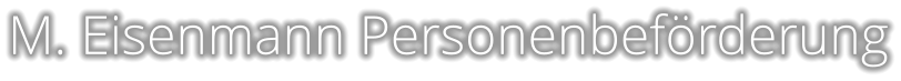 M. Eisenmann Personenbefrderung